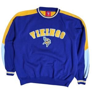 Vintage NFL Vikings Size Large Crewneck Pullover Sweater Purple
